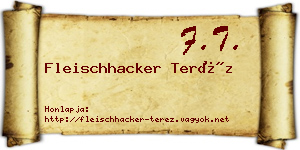 Fleischhacker Teréz névjegykártya
